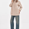The Lioara Cream Leather Women Jacket