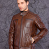 The Argento Brown Leather Jacket