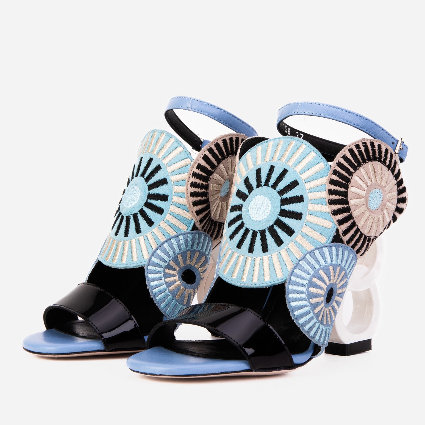 The Parama Blue Leather Ankle Strap Women Sandal