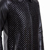 The Bedford Pythn Skin Handwoven Leather Black Men Jacket