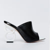 The Cymmer Black Leather Women Sandal