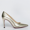 The Ege Gold Leather Pump Fuchsia Sole Women Shoe