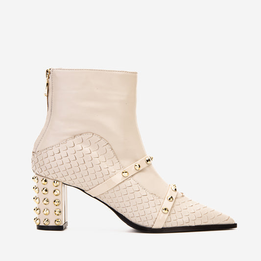 The Valentina Leather Block Heel Women Boot