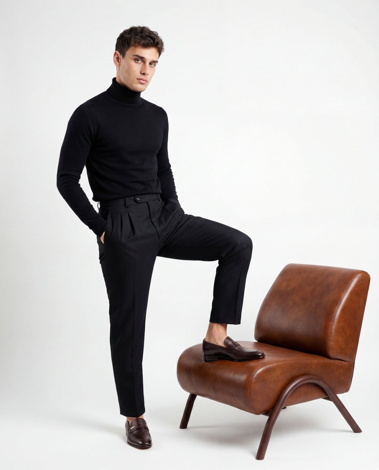 The Ashford Brown Zapato Mocasín Para Hombre De Cuero De Búfalo Bebé