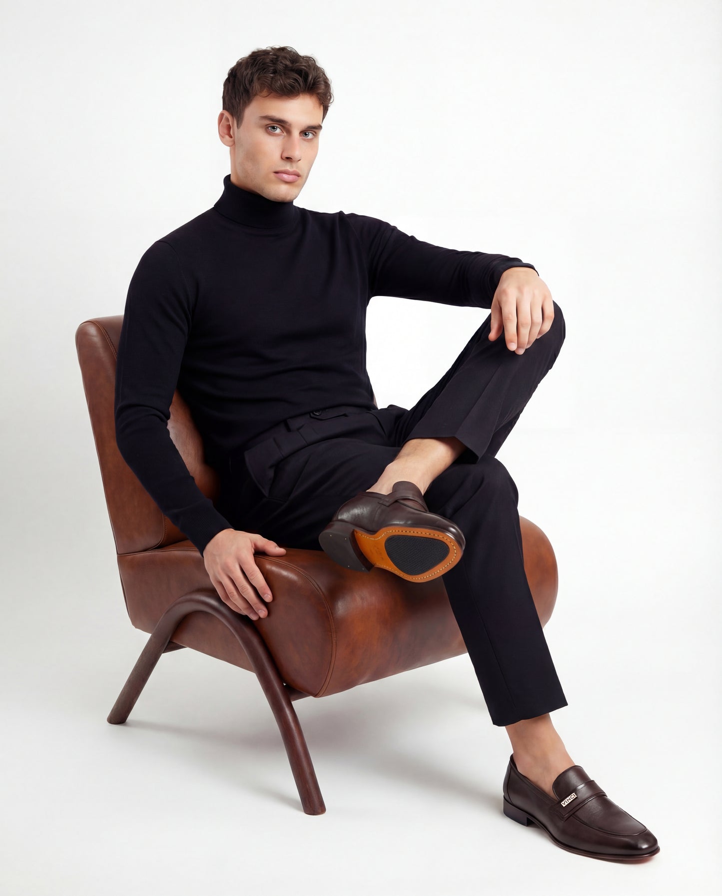 The Ashford Brown Zapato Mocasín Para Hombre De Cuero De Búfalo Bebé