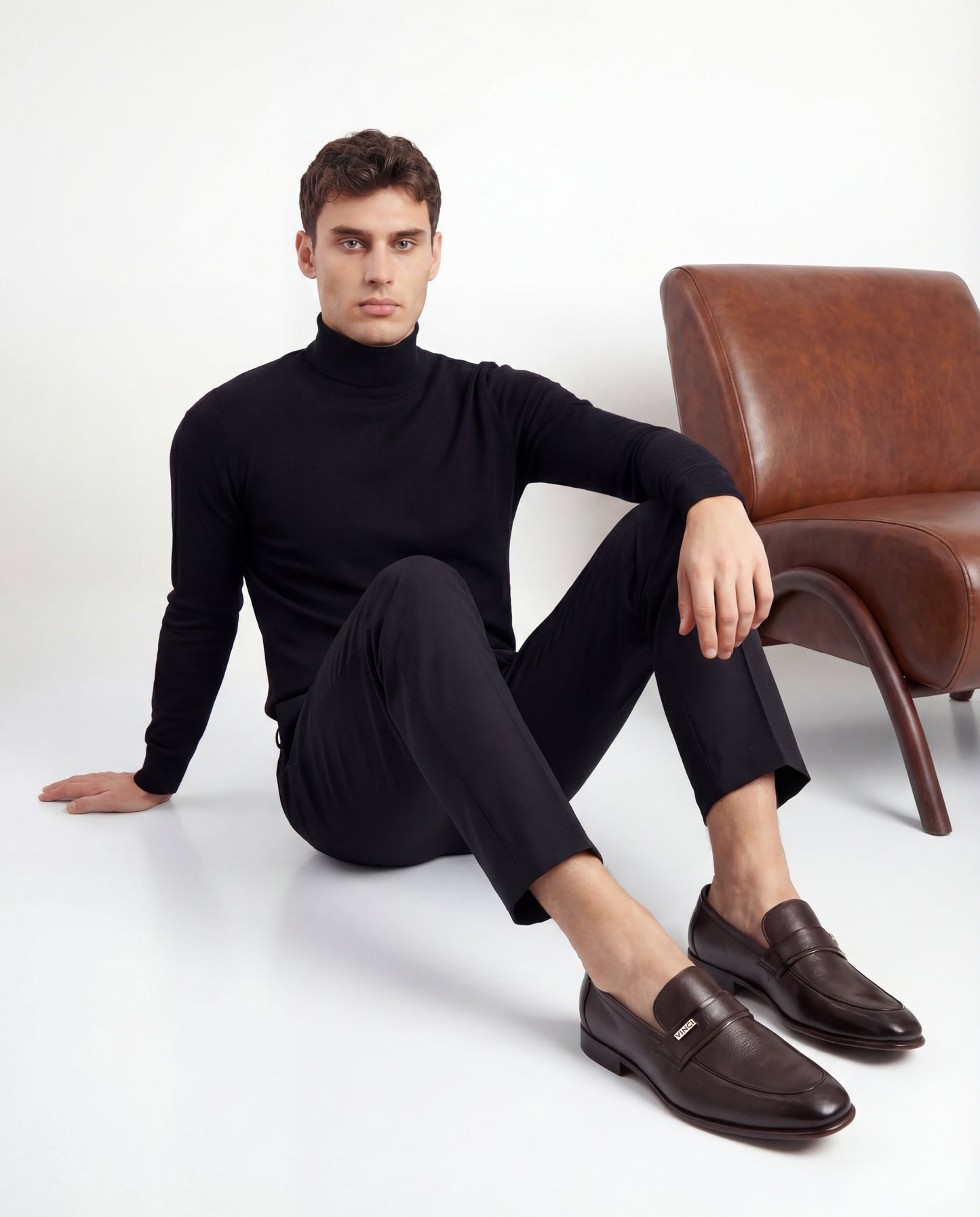 The Ashford Brown Zapato Mocasín Para Hombre De Cuero De Búfalo Bebé