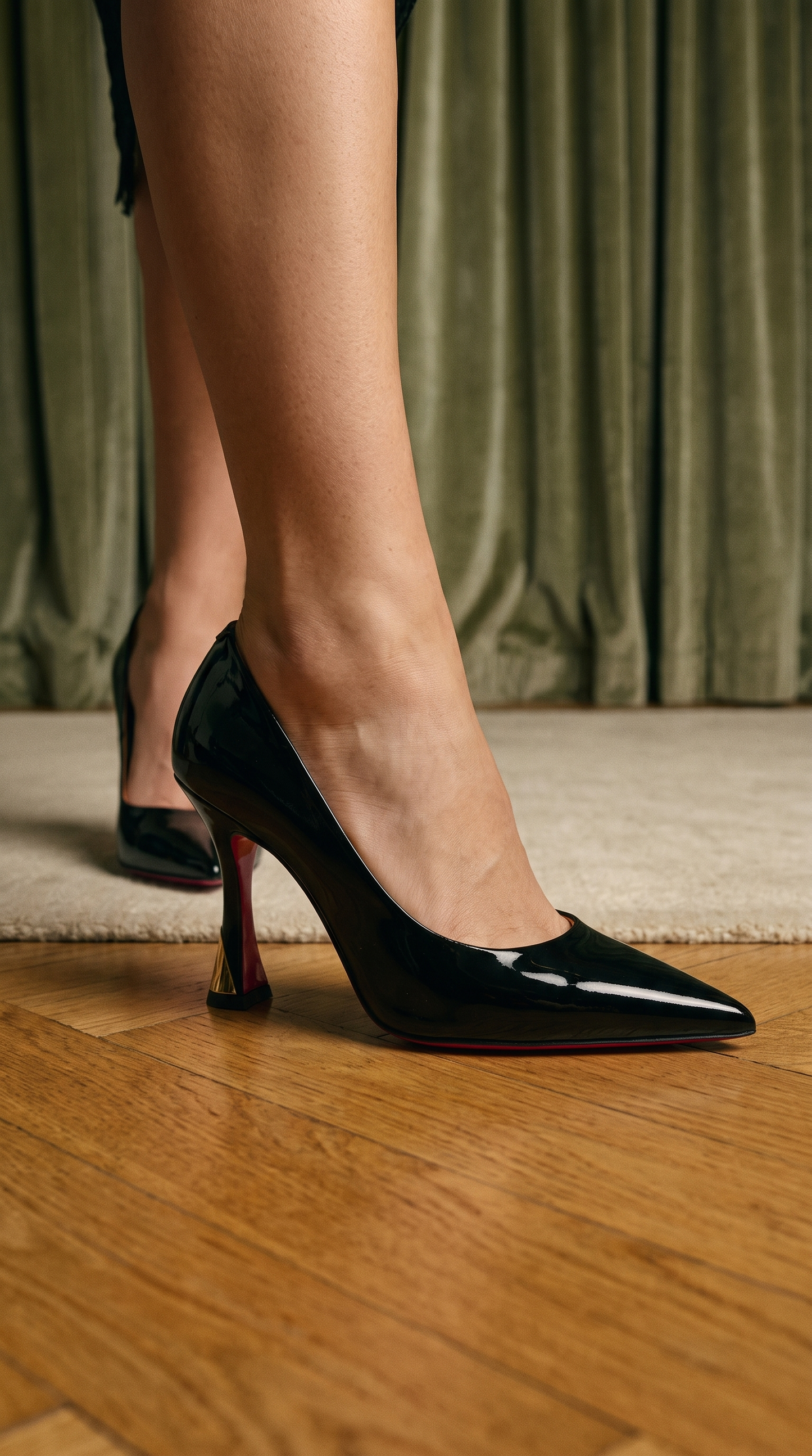 Zapato de salón para mujer Belladonna de charol negro