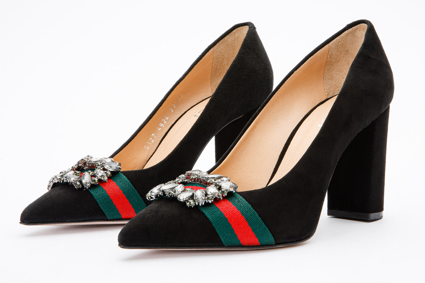 Zapatos de tacón de bloque de piel de ante negra Afega para mujer