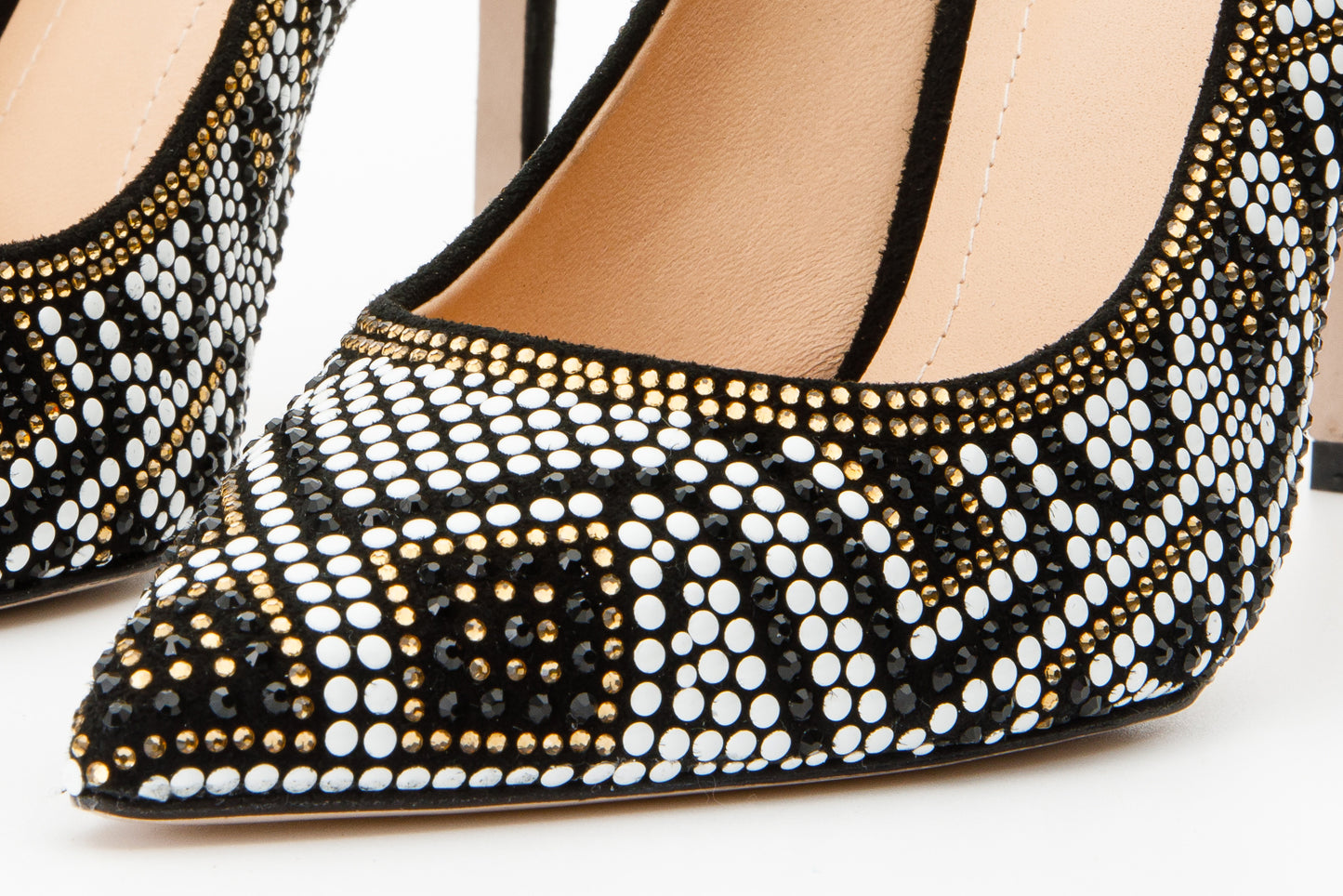 Zapatos de salón Nampula de piel con purpurina negra para mujer 