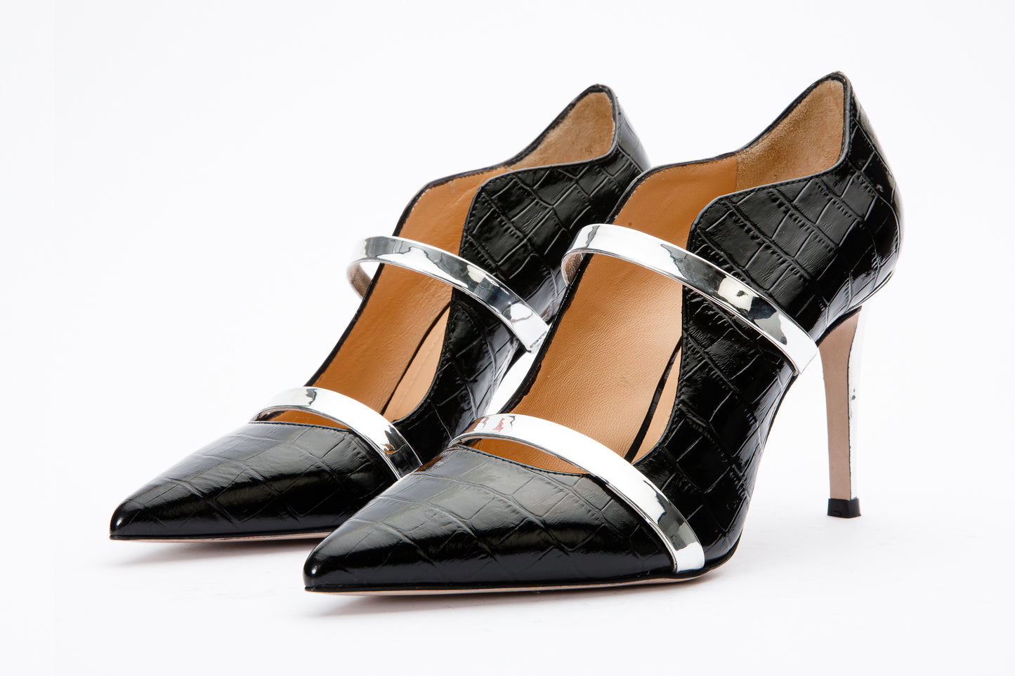 Zapatos de salón de piel de charol negro Annapolis para mujer