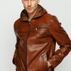 The Byron Ribi Brown Leather Men Jacket