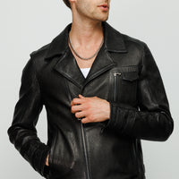 The Monola Black Leather Men Jacket