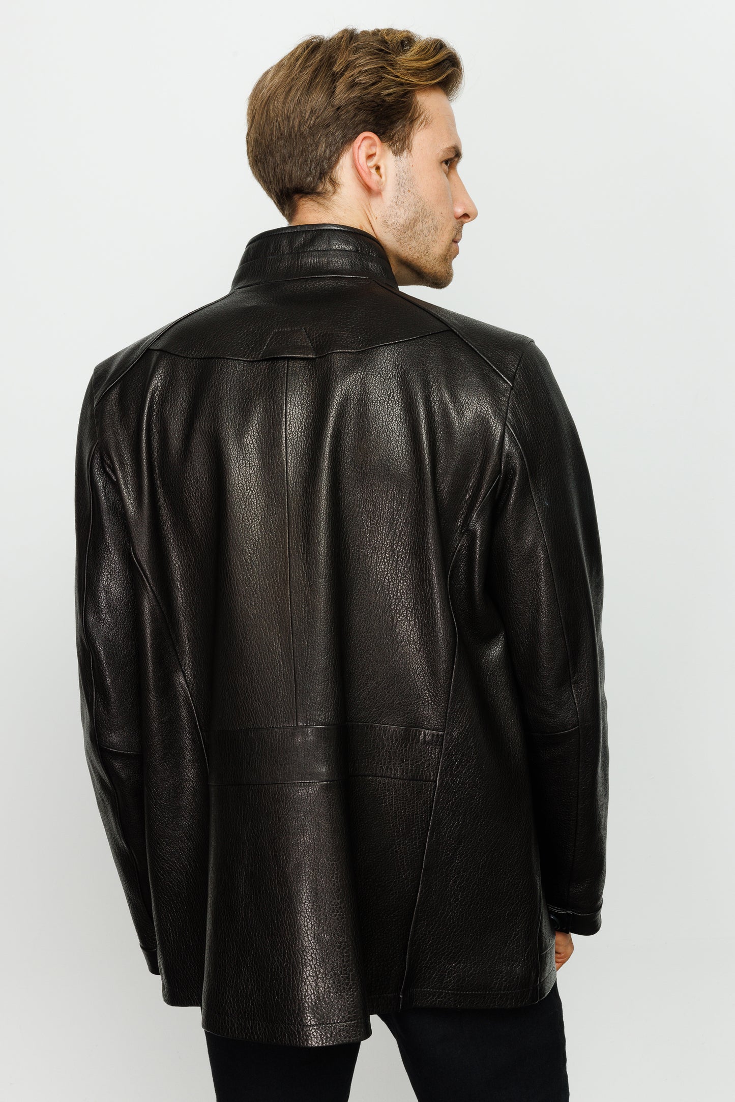 La chaqueta de cuero negra Barclay para hombre 