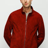 The Alba Burgundy Leather Men Jacket