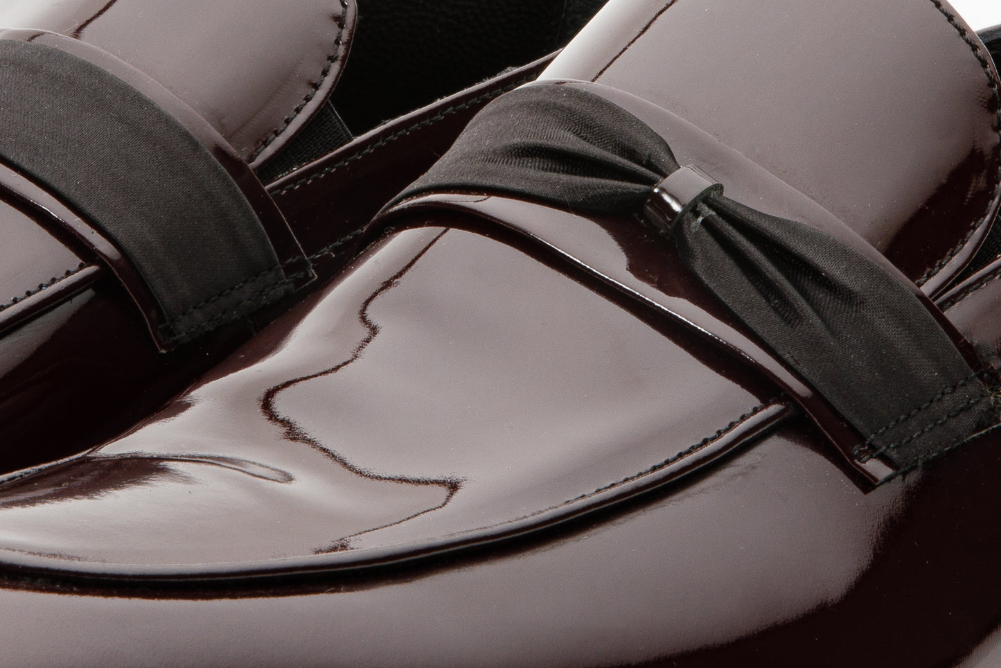 Mocasín Dodoma de piel de charol burdeos para hombre