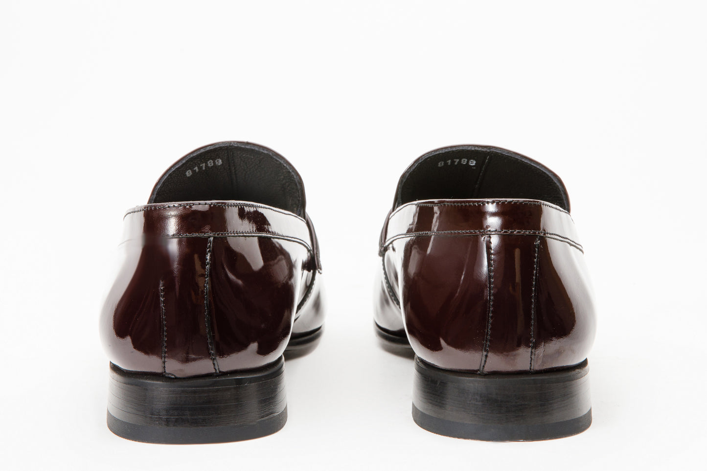 Mocasín Dodoma de piel de charol burdeos para hombre