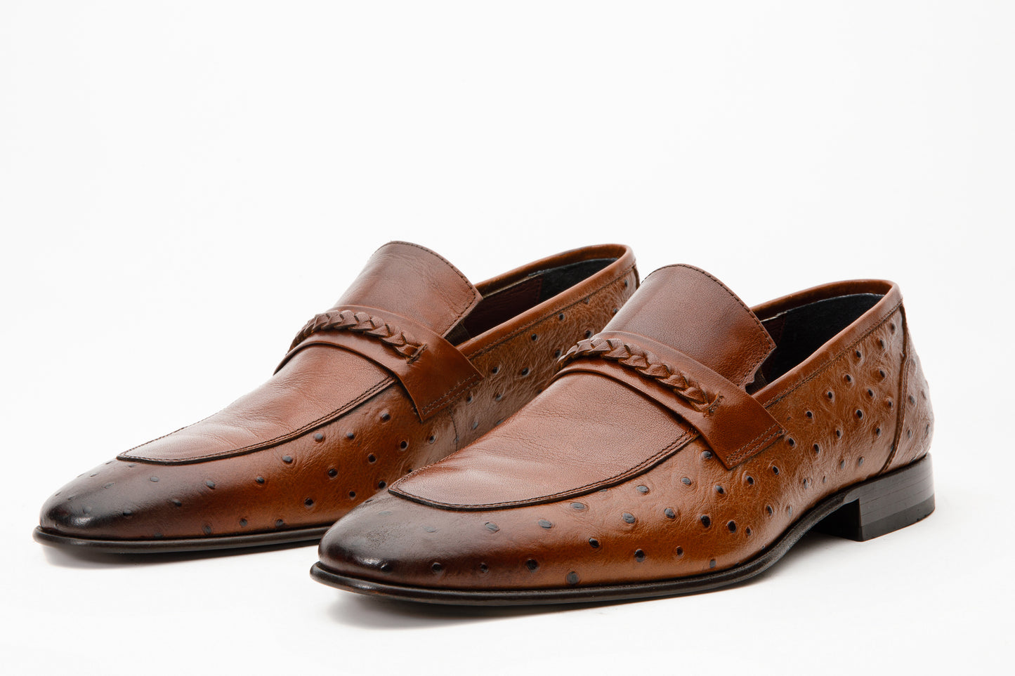 Mocasín de vestir de cuero marrón de Johannesburgo para hombre